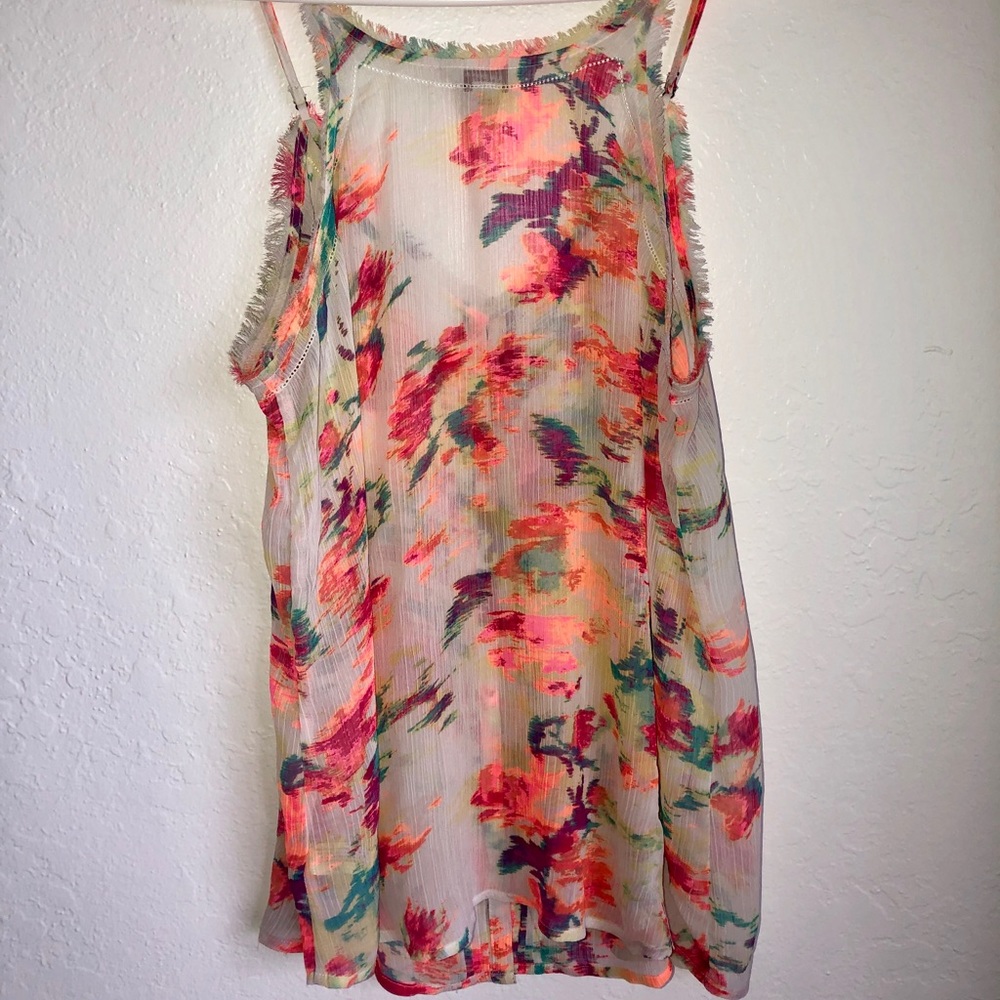 Sheer Colorful Tank - Picture 3 of 5